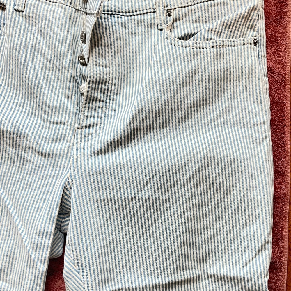 Old Navy Blue and White Striped Pants - Picture 2 of 5